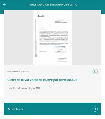 Aldeanueva de Barbarroya Informa android App screenshot 1